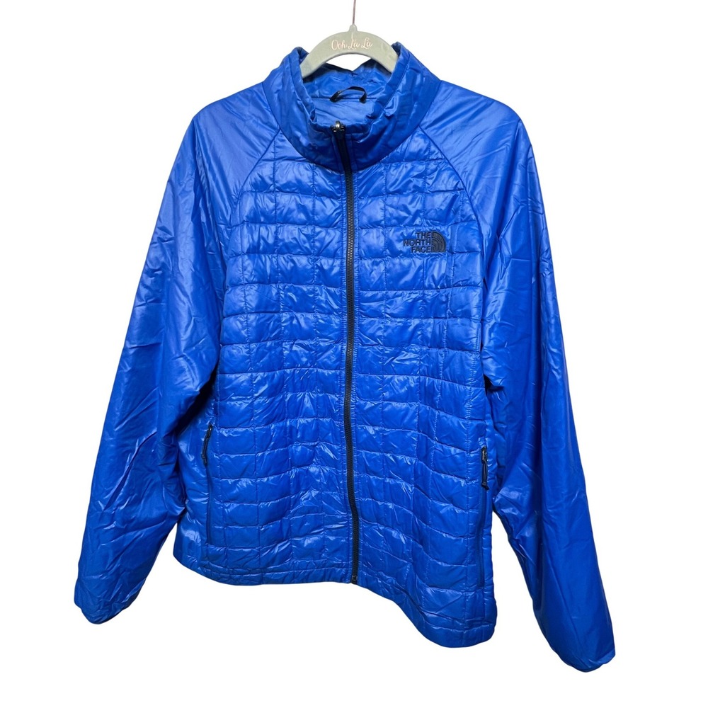 The North Face Thermoball Blue Insulated Puffer Jacket Mens Large Full Zip